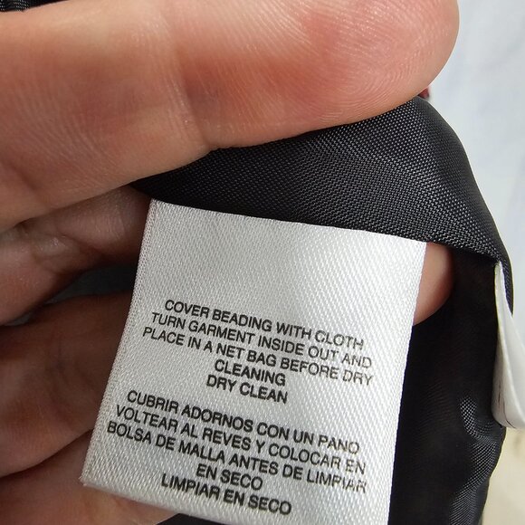 Kasper Jacket Blazer Red Black Open Beaded Office Artsy Abstract 10 - Picture 9 of 12